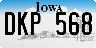 IA license plate DKP568
