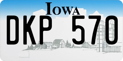 IA license plate DKP570