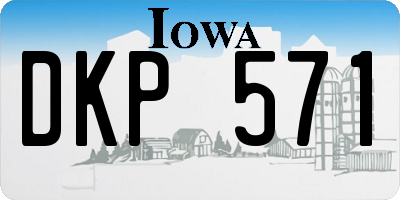 IA license plate DKP571