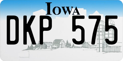 IA license plate DKP575