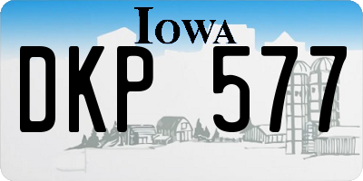 IA license plate DKP577
