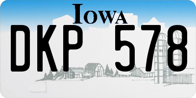 IA license plate DKP578