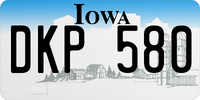 IA license plate DKP580