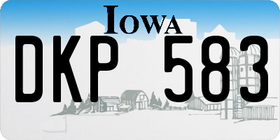 IA license plate DKP583