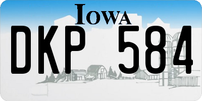 IA license plate DKP584