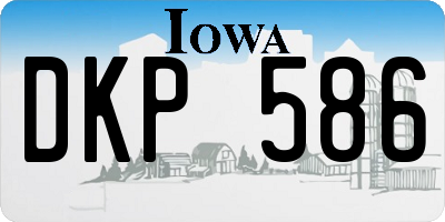 IA license plate DKP586