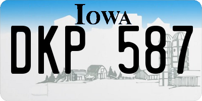 IA license plate DKP587
