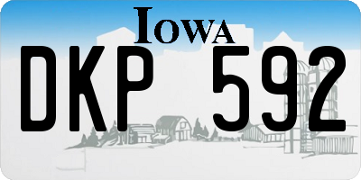 IA license plate DKP592