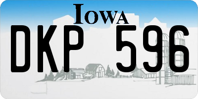 IA license plate DKP596