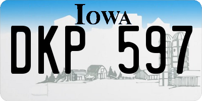 IA license plate DKP597