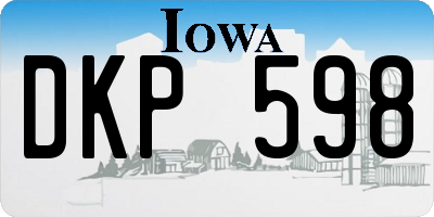 IA license plate DKP598