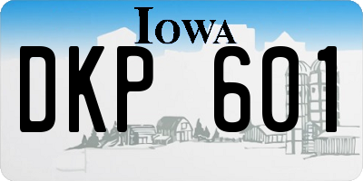 IA license plate DKP601
