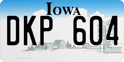 IA license plate DKP604