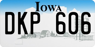 IA license plate DKP606