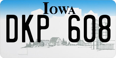IA license plate DKP608