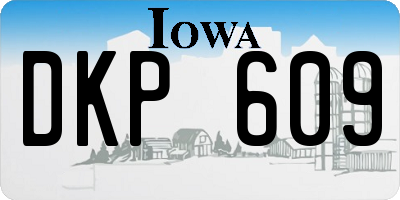 IA license plate DKP609