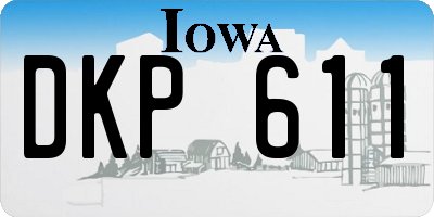 IA license plate DKP611