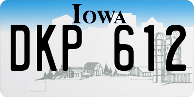 IA license plate DKP612