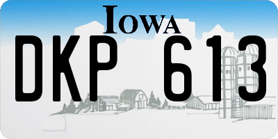 IA license plate DKP613