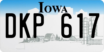 IA license plate DKP617