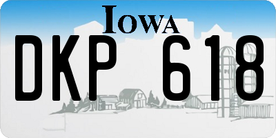 IA license plate DKP618