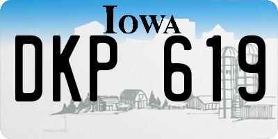 IA license plate DKP619