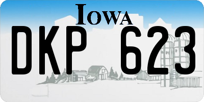 IA license plate DKP623