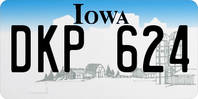 IA license plate DKP624