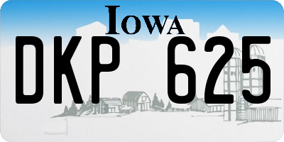 IA license plate DKP625