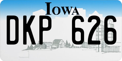 IA license plate DKP626