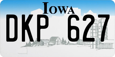 IA license plate DKP627