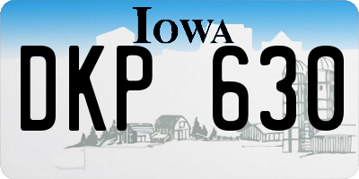 IA license plate DKP630