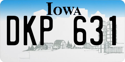 IA license plate DKP631