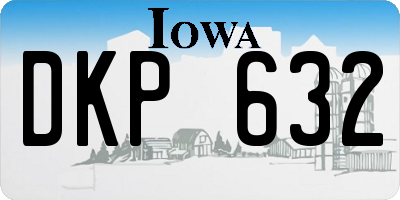 IA license plate DKP632