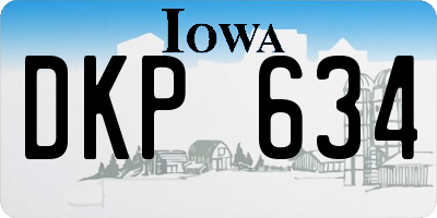 IA license plate DKP634