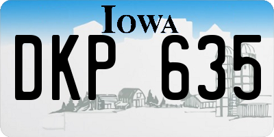 IA license plate DKP635