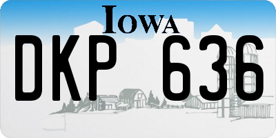 IA license plate DKP636