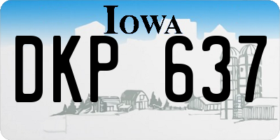 IA license plate DKP637