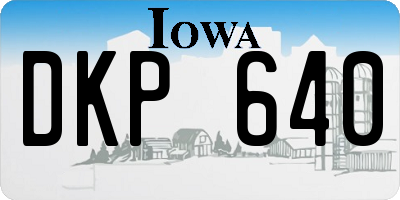 IA license plate DKP640
