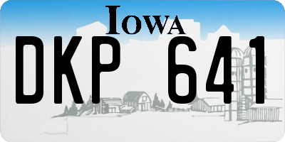 IA license plate DKP641