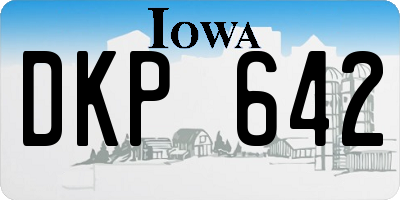 IA license plate DKP642