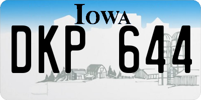 IA license plate DKP644