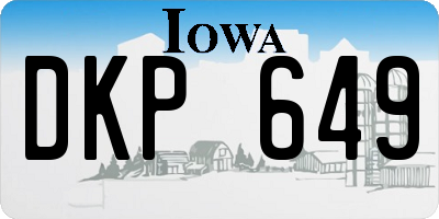 IA license plate DKP649