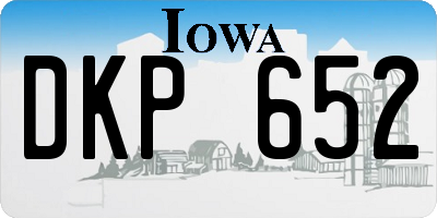 IA license plate DKP652