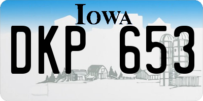 IA license plate DKP653