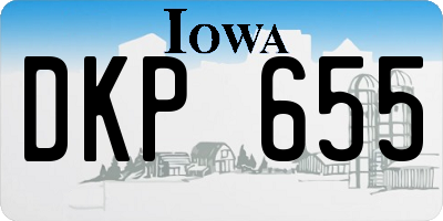 IA license plate DKP655
