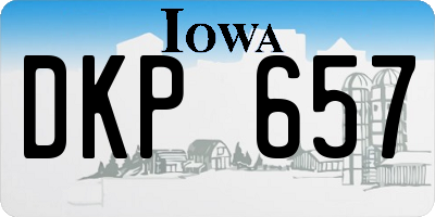 IA license plate DKP657
