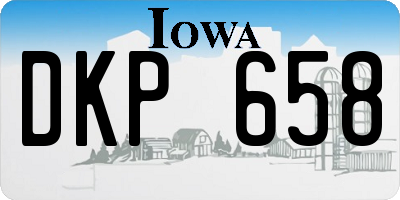 IA license plate DKP658