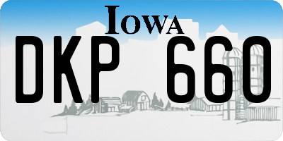 IA license plate DKP660