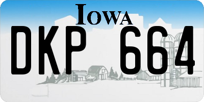 IA license plate DKP664
